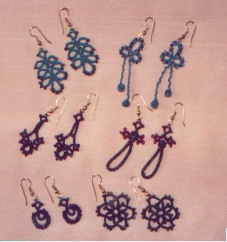 Beaded Tatted Earring Patterns  Set 1  Snowgoose Lace