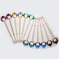 Basic Wooden Bobbins - Spangled (dozen)