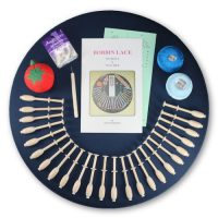 Bobbin Lace Kit With Wooden Belgian Bobbins - 18"