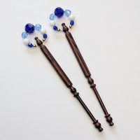 Spangled Bobbin Pairs - English Violetwood